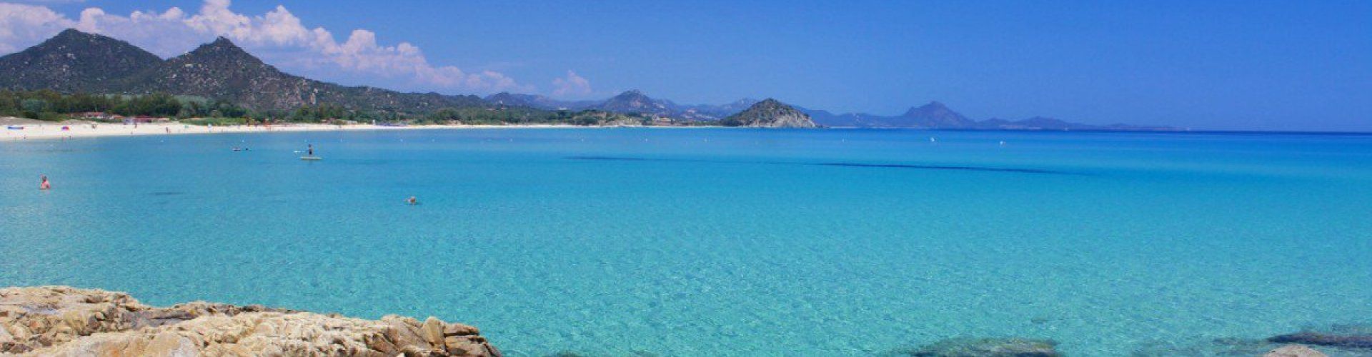 Dreamlike clean water at the beach of Cala Sinzias