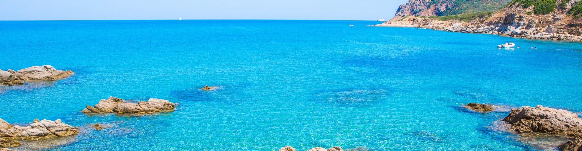 Crystal clear water at Capo Ferrato lets you see to the bottom of the sea