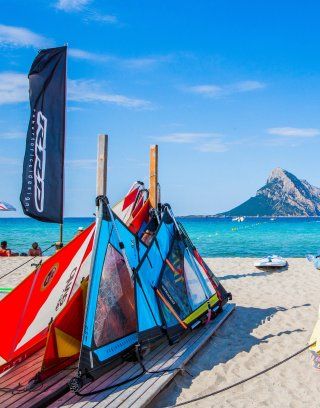 Leisure activities at the beach of Porto Taverna