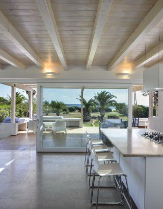 Living room with sea view