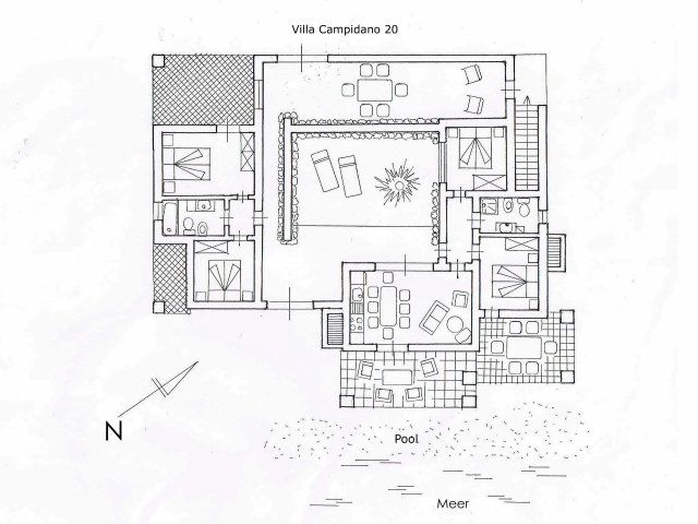 Villa Campidano 20 | Floorplan Footprint Villa Campidano 20