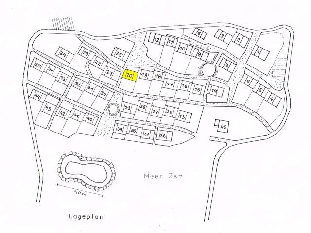 Li Conchi 20 | Position of the house close to the pool Li Conchi 20 floor plan