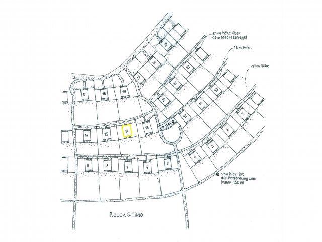Holiday house location plan in the condominium Sant'Elmo