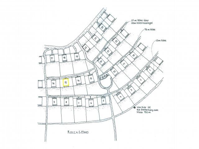 Holiday house location plan in the condominium Sant'Elmo