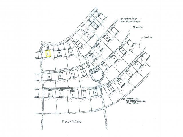 Holiday house location plan in the condominium Sant'Elmo