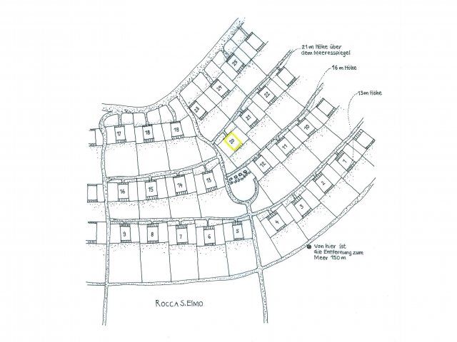 Location map of the holiday houses in the condominium Sant Elmo