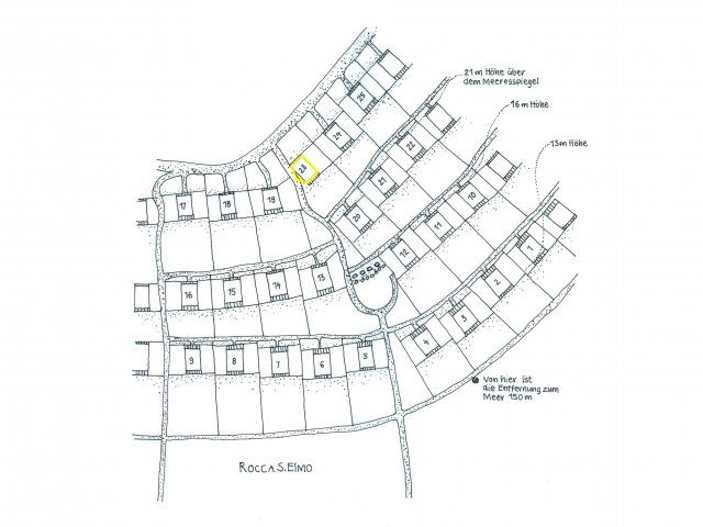 Holiday house location plan in the condominium Sant'Elmo