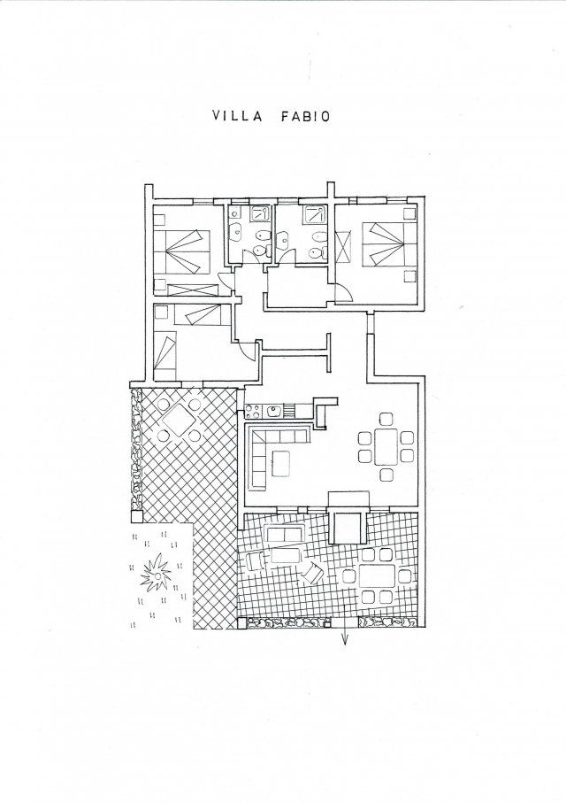 Floor plan Villetta Fabio