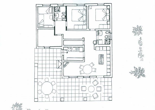 Villa La Viola | Floor plan bathroom