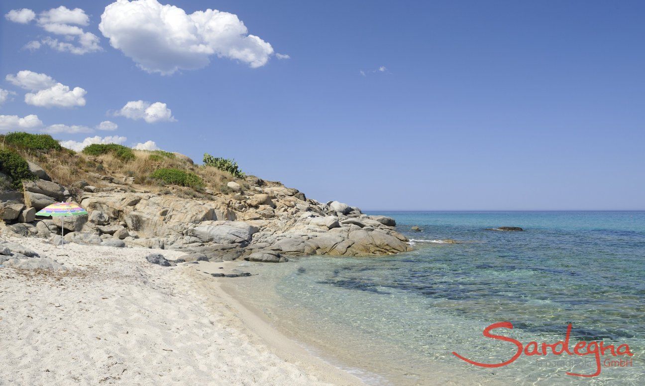 Beach in front of the village of  Sant Elmo