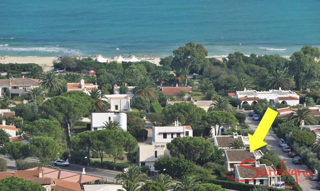 Villa Vela | Location of the villa at Costa Rei, really close to the beach Location of the villa at Costa Rei