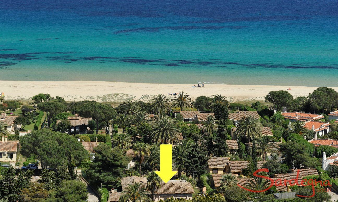 Villa Palme | Position of the house close to the beach Location