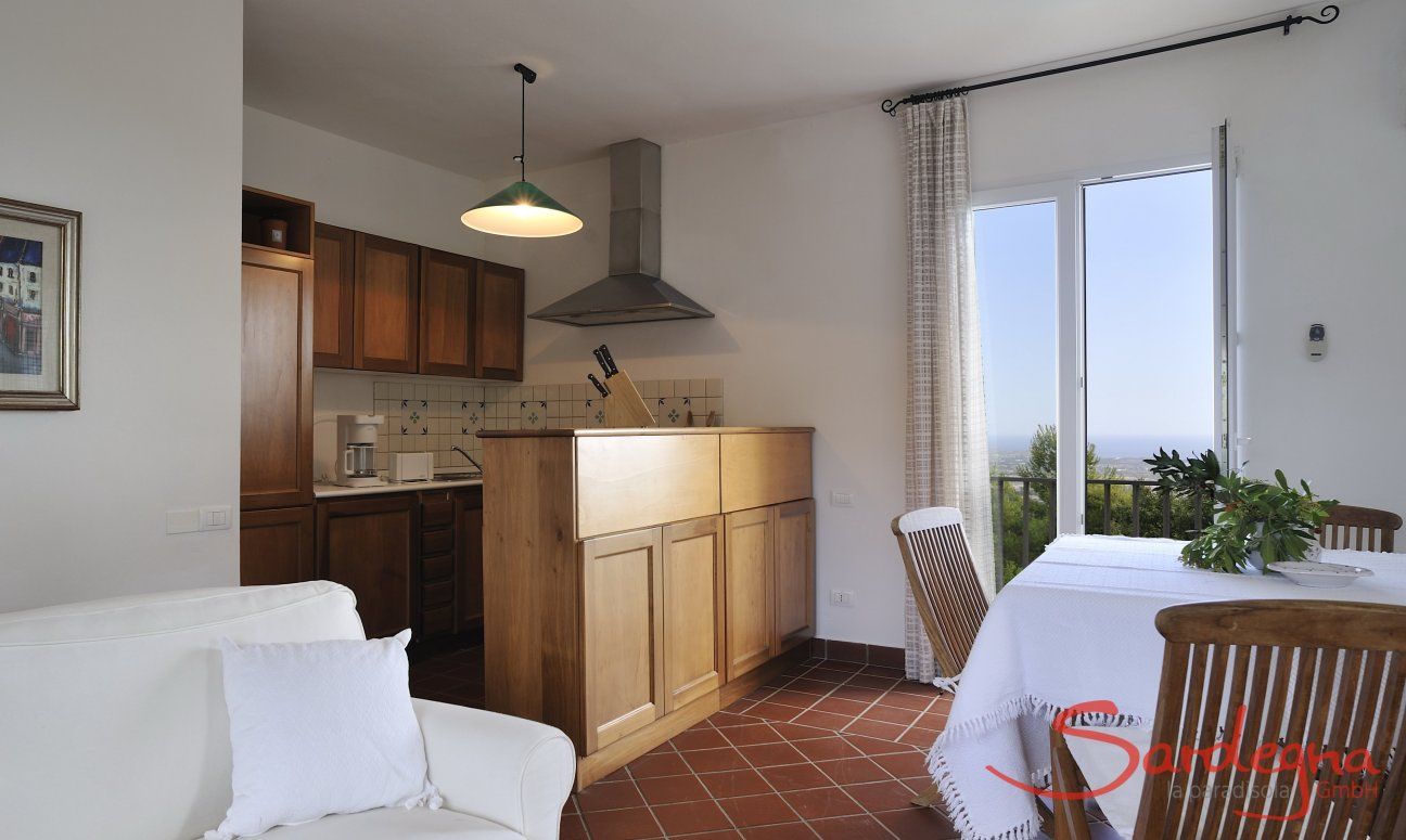 Villa Aquila Alta | Kitchen integrated into the living room Sardinia