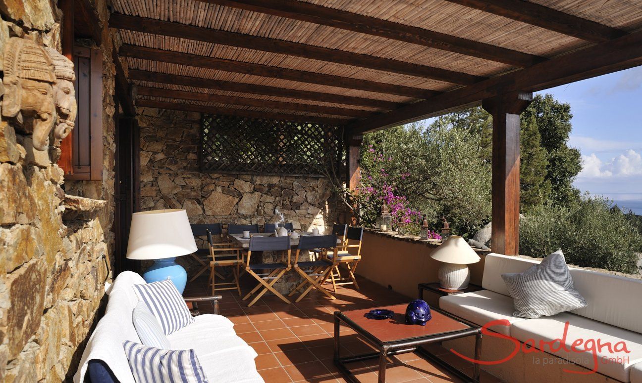 Apartment Country Club 1 | Roofed terrace with lounge area Roofed terrace with lounge area
