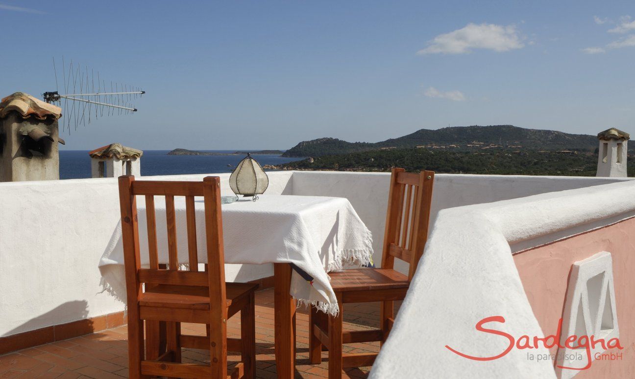 Villa Cala Ginepro | Terrace with free and direct sea view Terrace with free and direct sea view