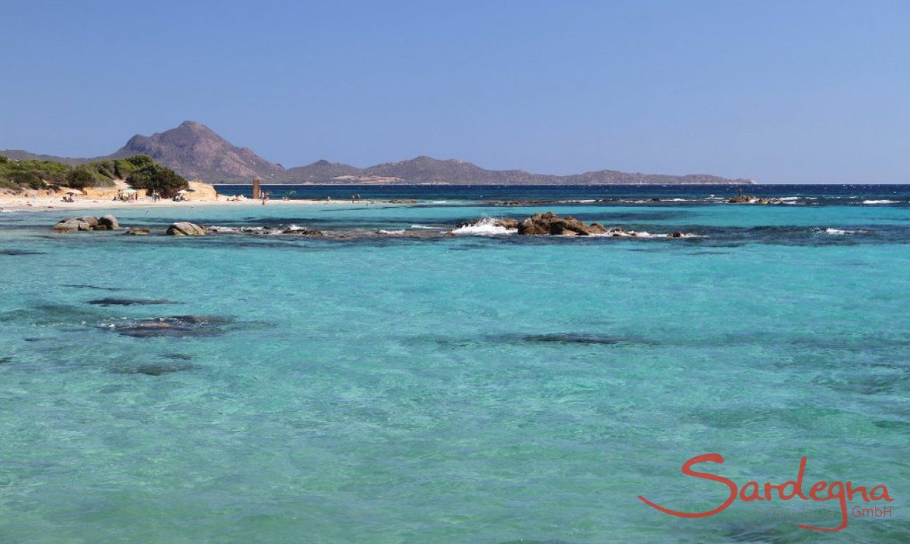 Crystal clear water in front of  Sant Elmo