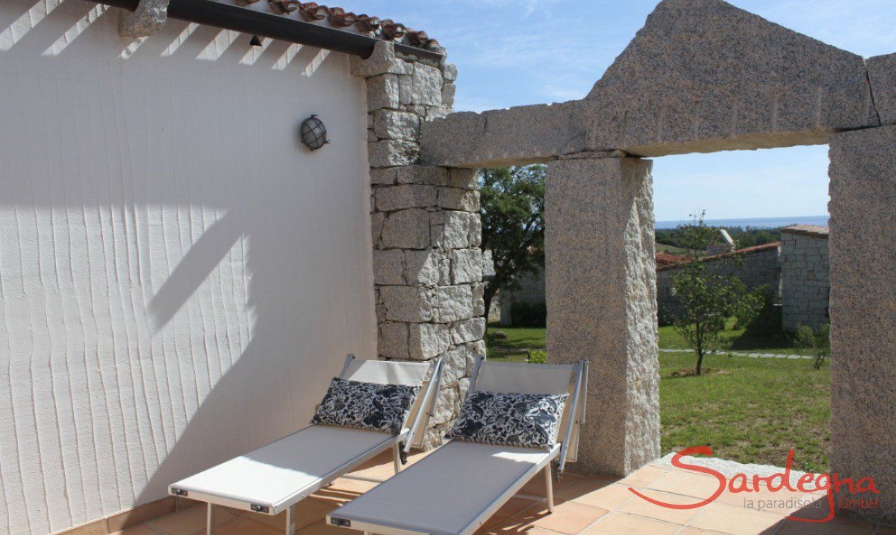 Terrace with sun lounger