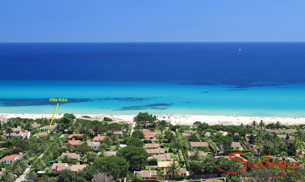 Villa Kika | Position of Villa Kika at Costa Rei Position of Villa Kika at Costa Rei