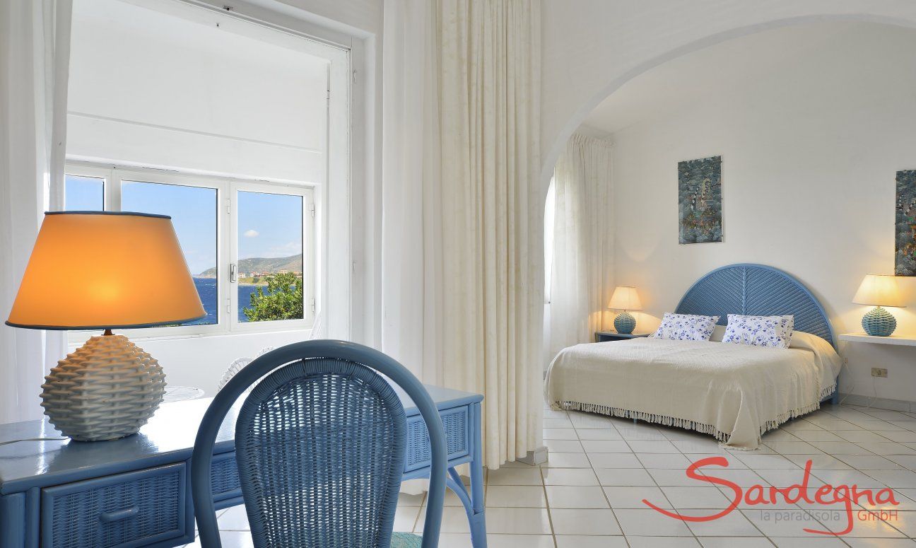Villa Bella | Bedroom 1 with sea view and double bed Bedroom 1 with sea view Villa Bella