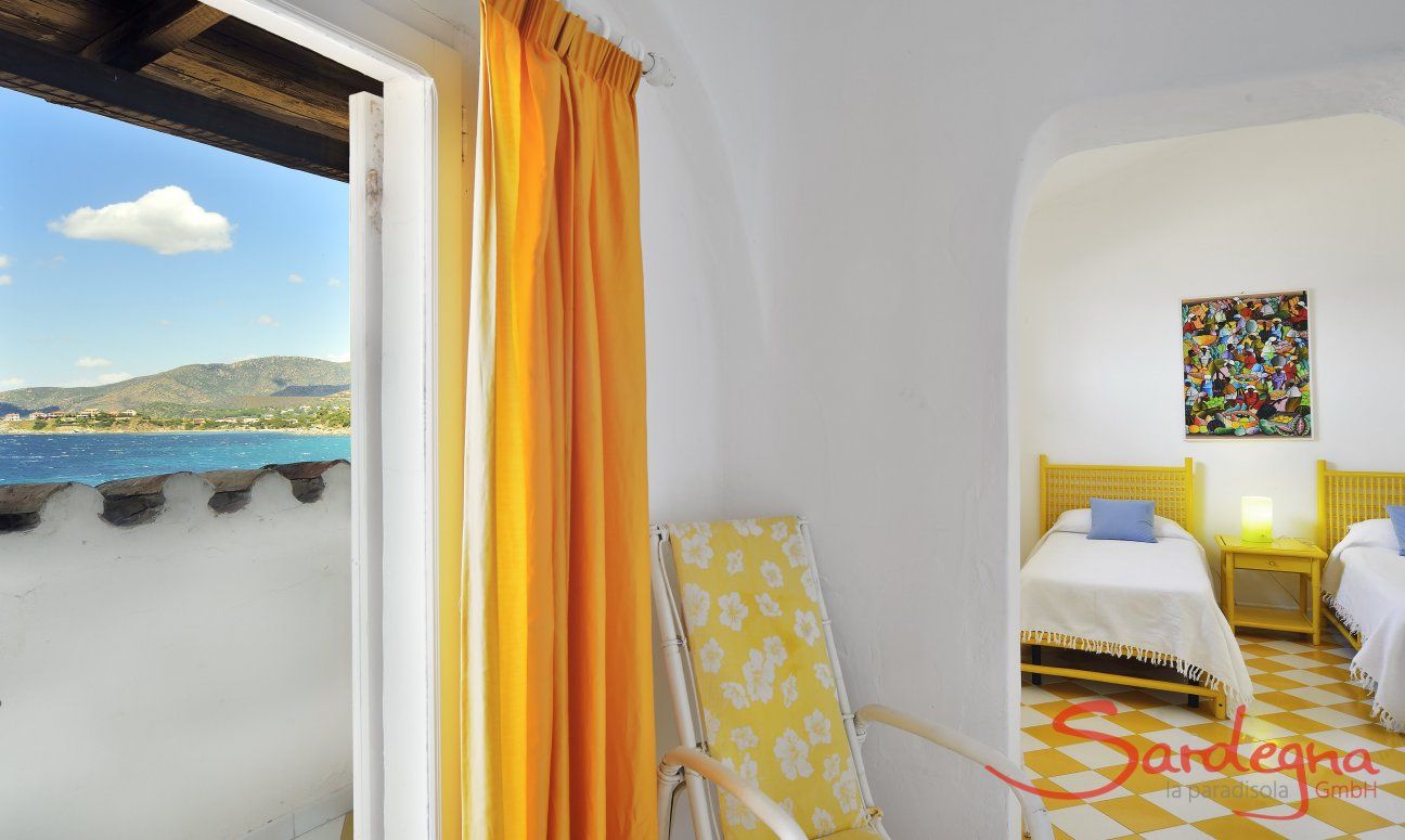 Villa Bella | Seaview from bedroom 2 Granny-flat with sea view and bedroom