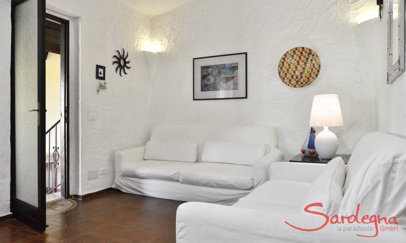 Modern living room with sofa coner  Villa Serena, Costa Rei