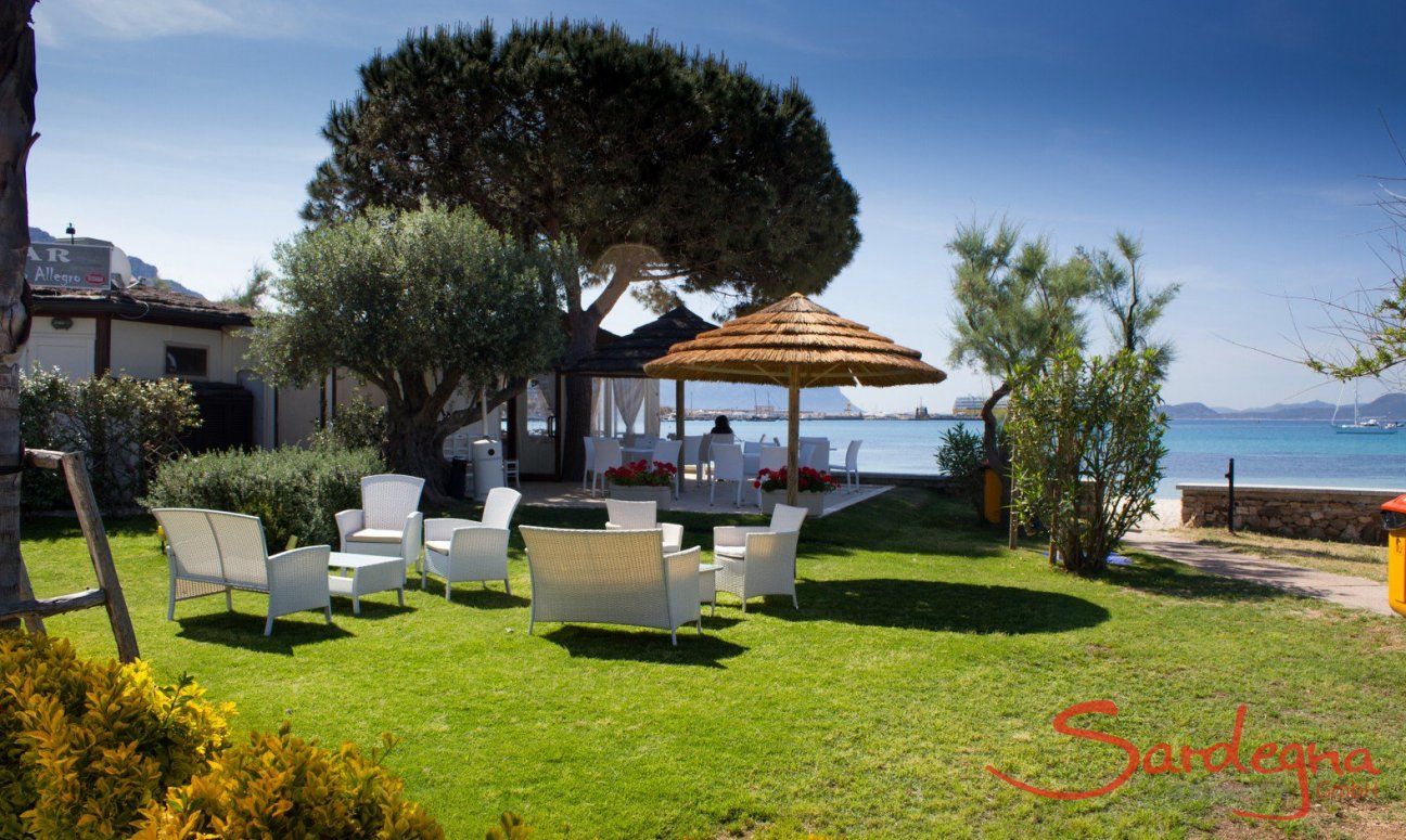Beach bar in front of the house