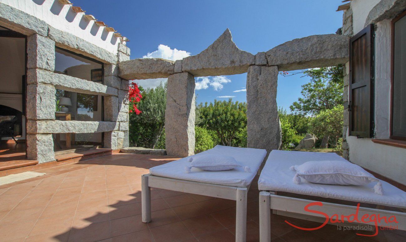 Sunbeds on the terrace