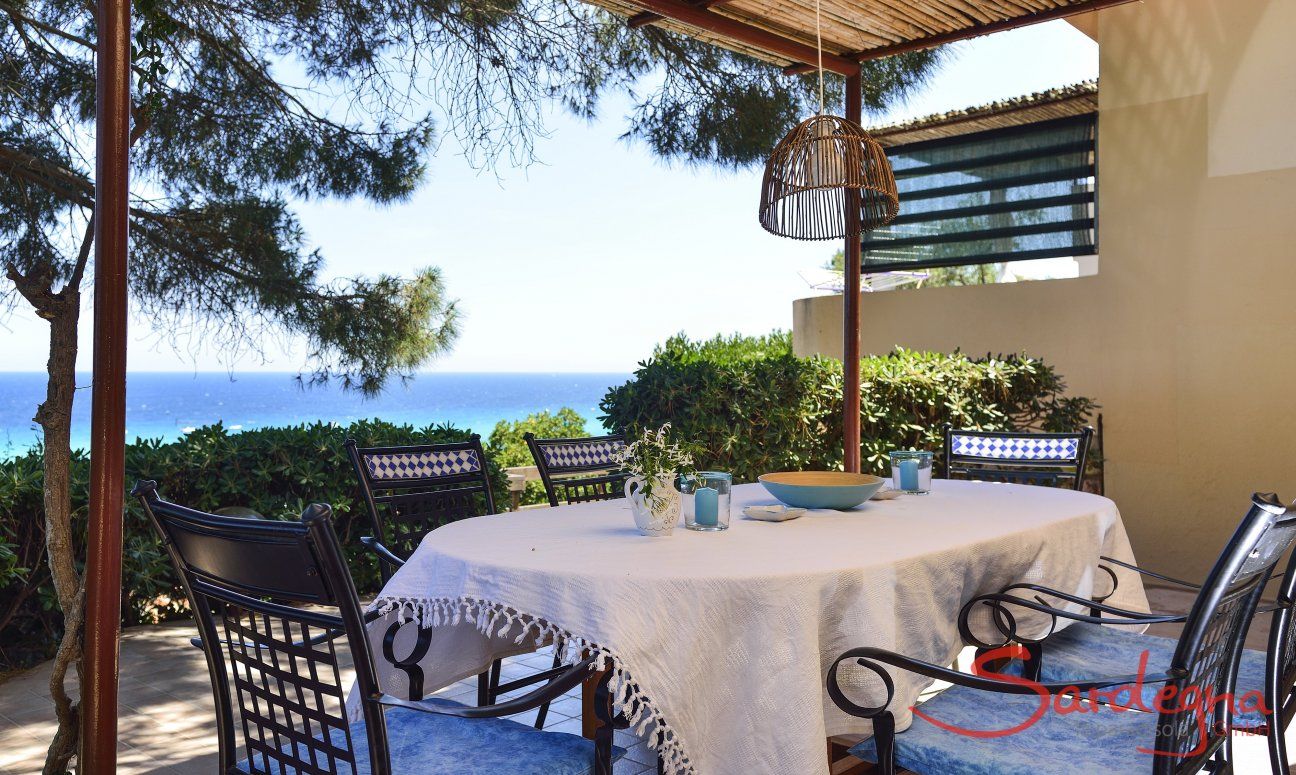 Terrace with a beautiful view over the sea 