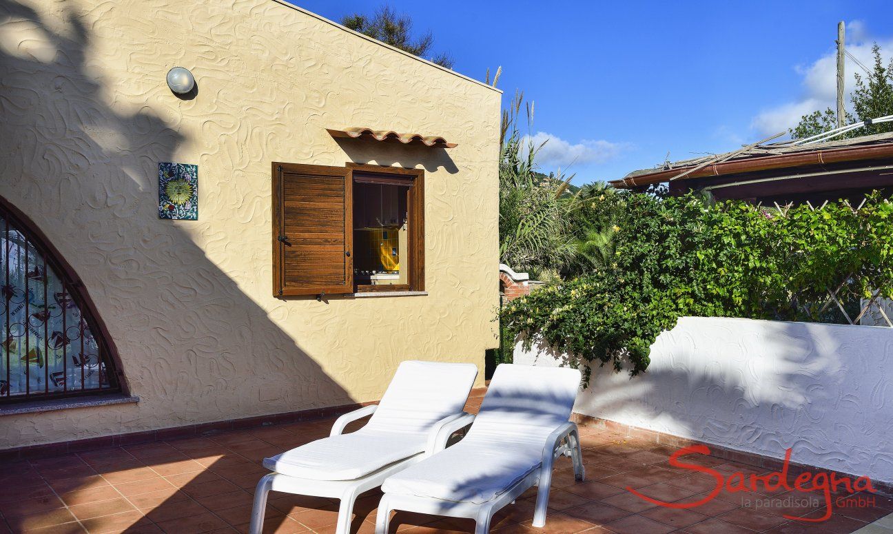 Villa Gaia | Terrace with sunbeds for relaxing Terrace with sunbeds for relaxing