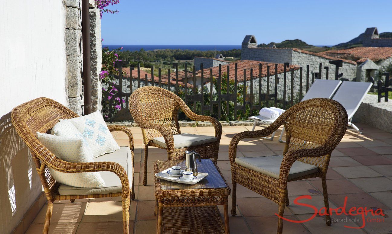 Li Conchi 7 | Terrace with cozy lounge area Terrace with outside sofa and ocean view, holiday home Li Conchi 7
