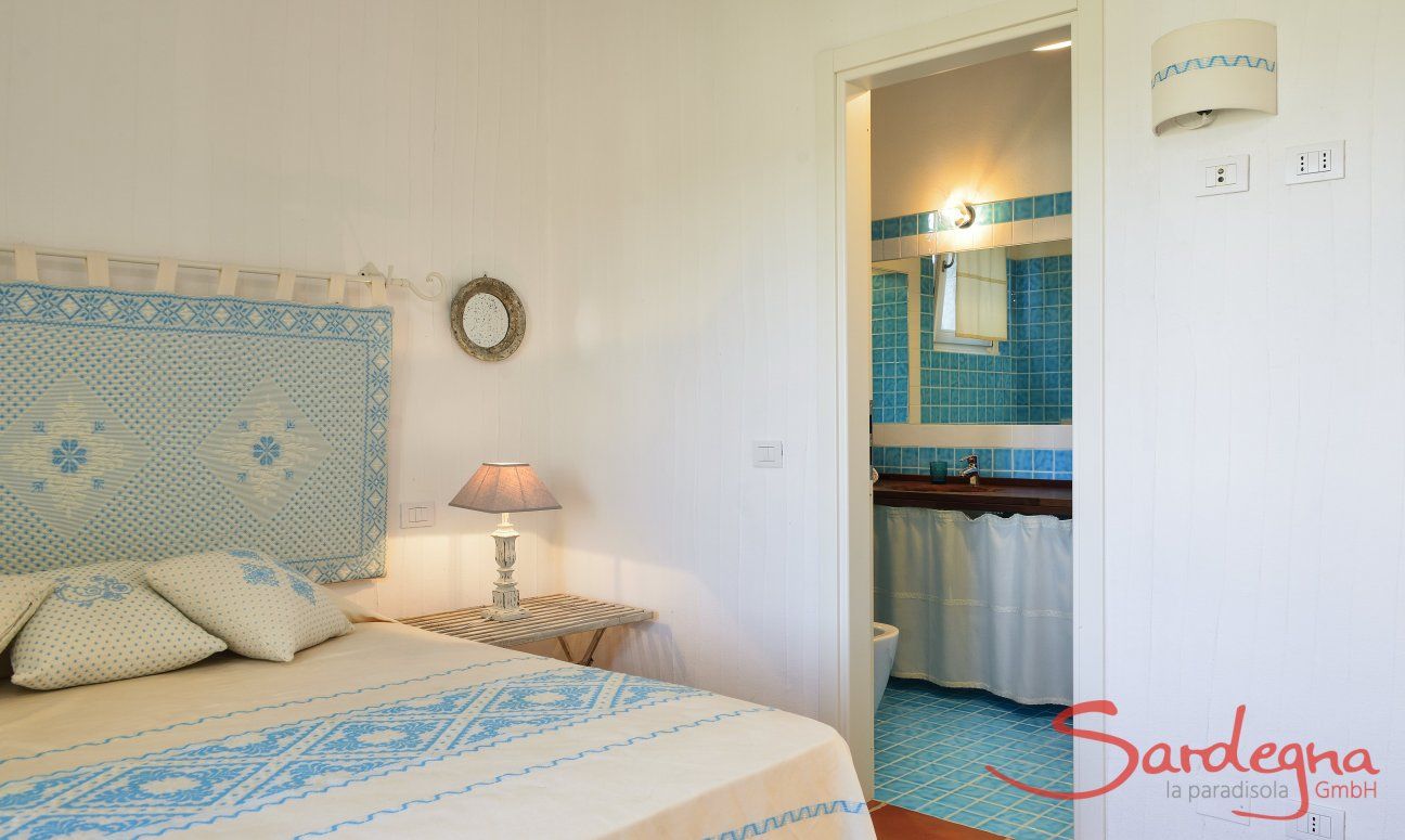 Li Conchi 9 | View to the ensuite bathroom of bedroom 1 Bedroom with double bed and ensuite bathroom
