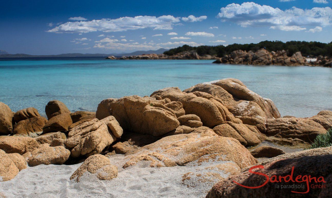 Cala Caprioccioli with rocks in crazy shapes and crystal clear water