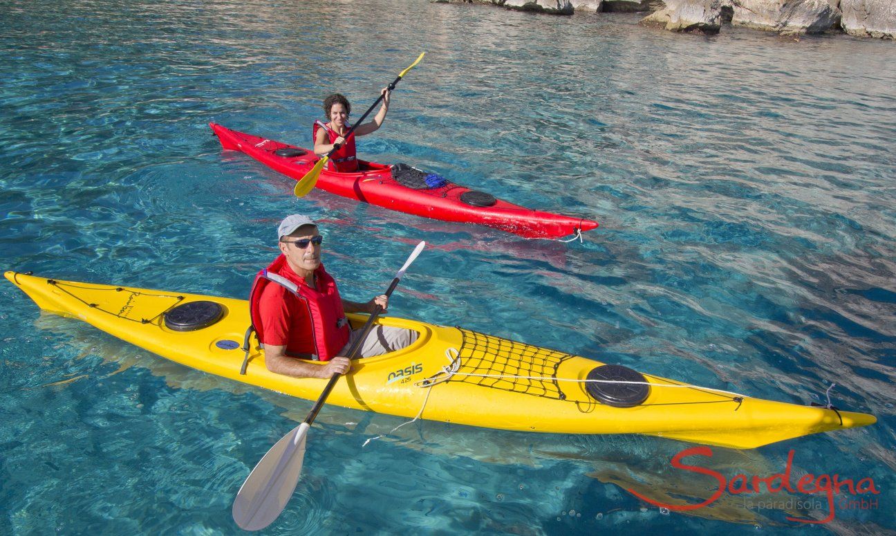 Kayakers love the gulf of Orosei