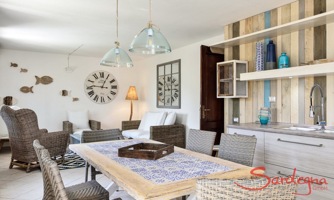 Cozy and modern dining area in the kitchen 