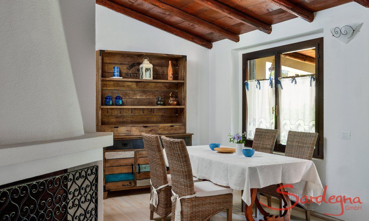 Classy dining area inside 