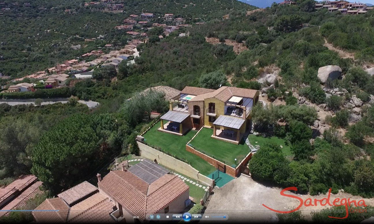 Apartment Orchidea-C | Aerial view of the house Villa Orchidea, aerial image