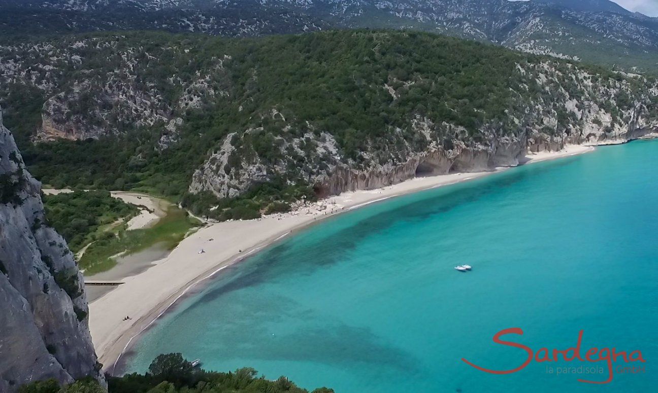 Airview of the beach Cala Luna