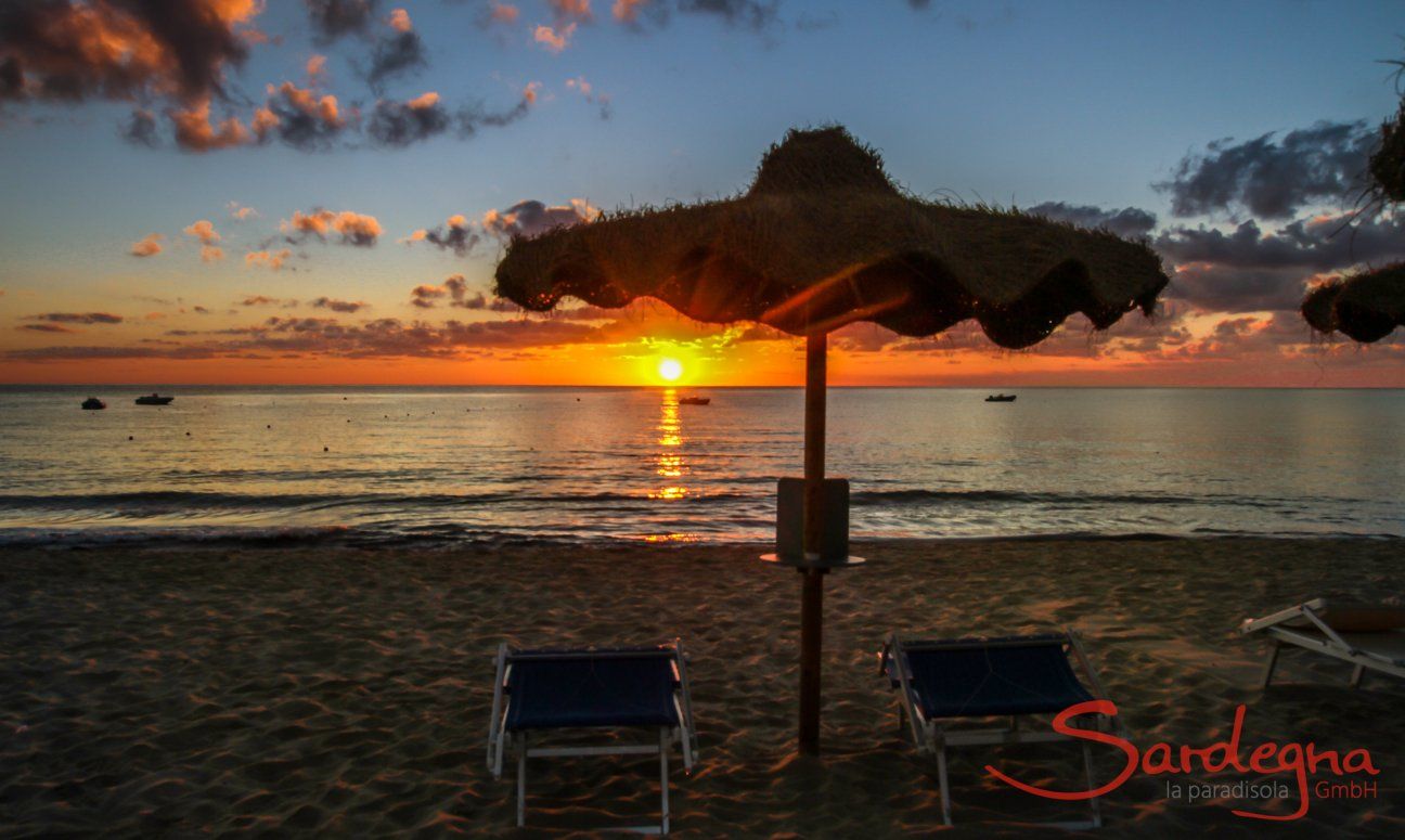 Sunrise at Cala Sinzias beach