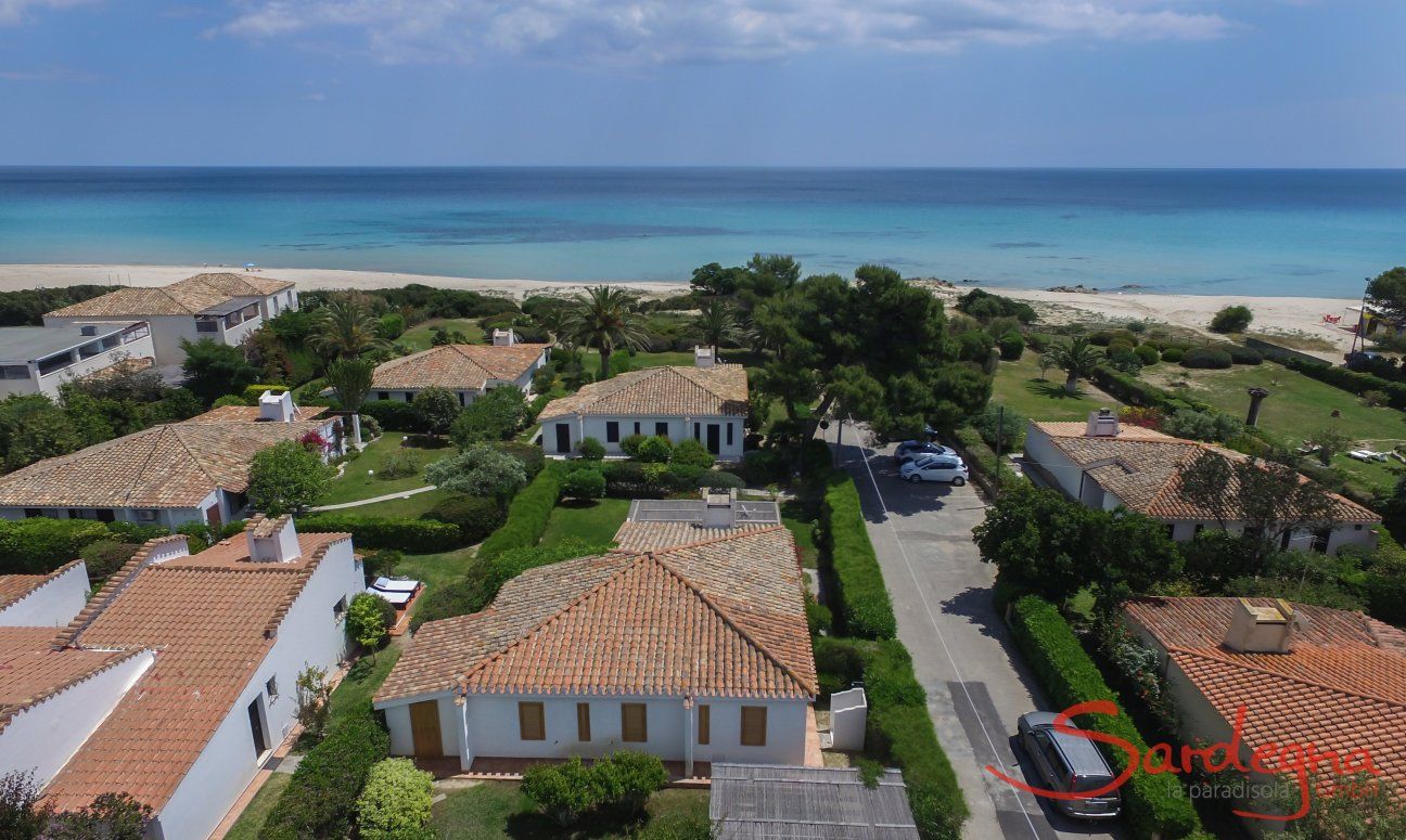 Villa Kika | Position just 300 feet from the sea: Villa Kika is the house in middle on the bottom Villa Kika just 300 feet from the sea
