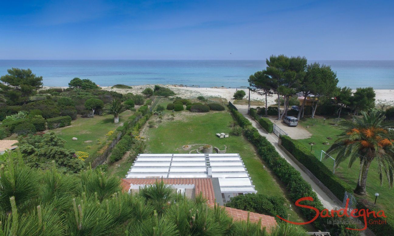Villa Graziano | Position of the house in the first row Villa Graziano, aerial view