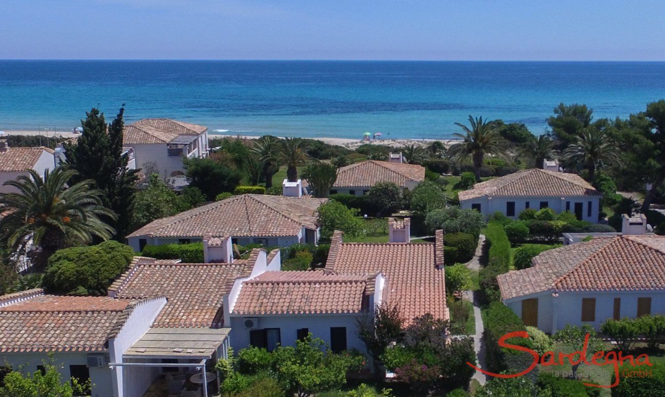 Aerial view of the house 