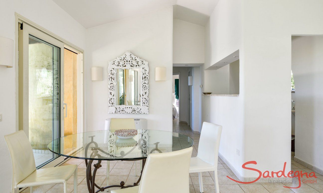 Dining table and corridor to the bedrooms