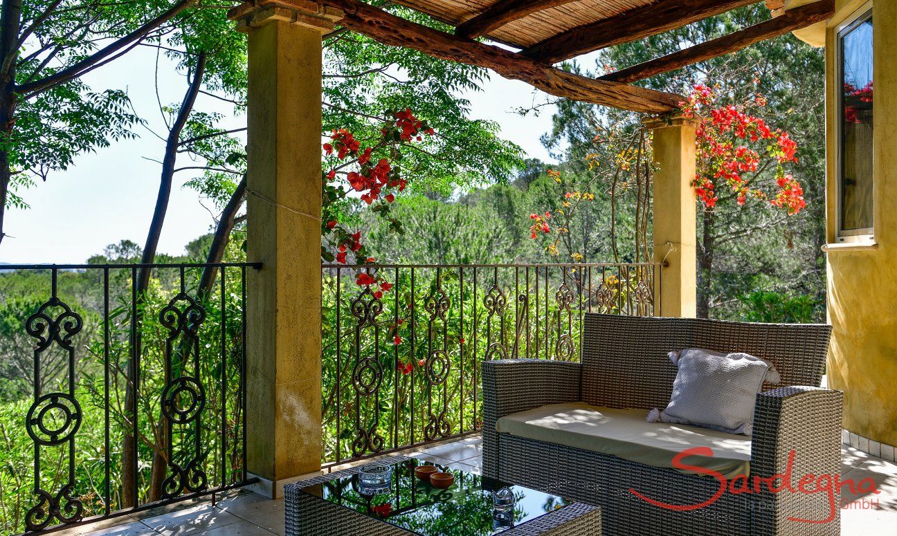 Relaxing on the terrace surrounded by nature 