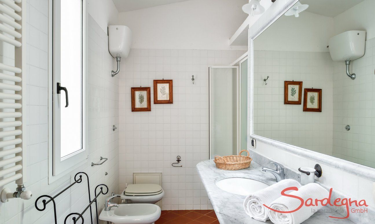 Bath west wing with a shower and bidet 