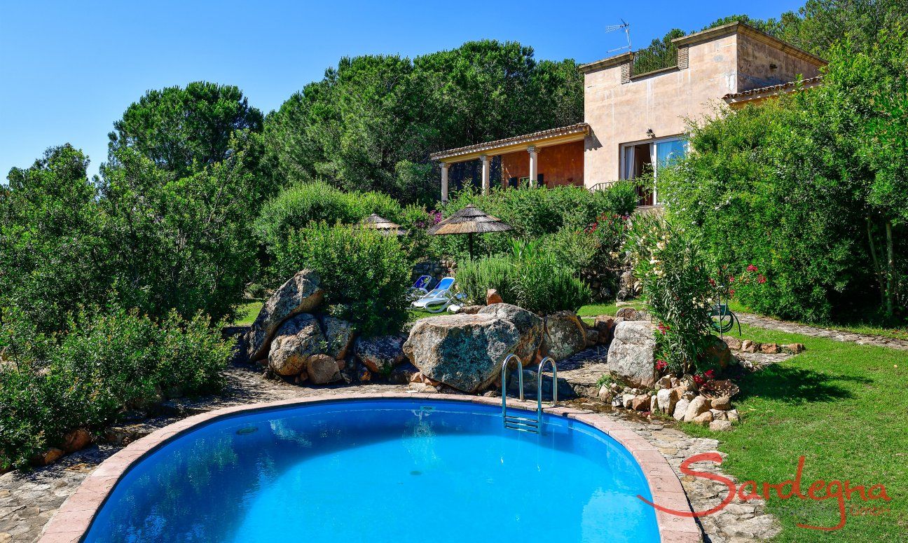 Private pool, perfeclty settled into the beautiful garden