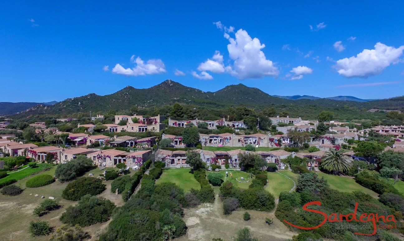 Aerial view of Sant Elmo in Sardinia