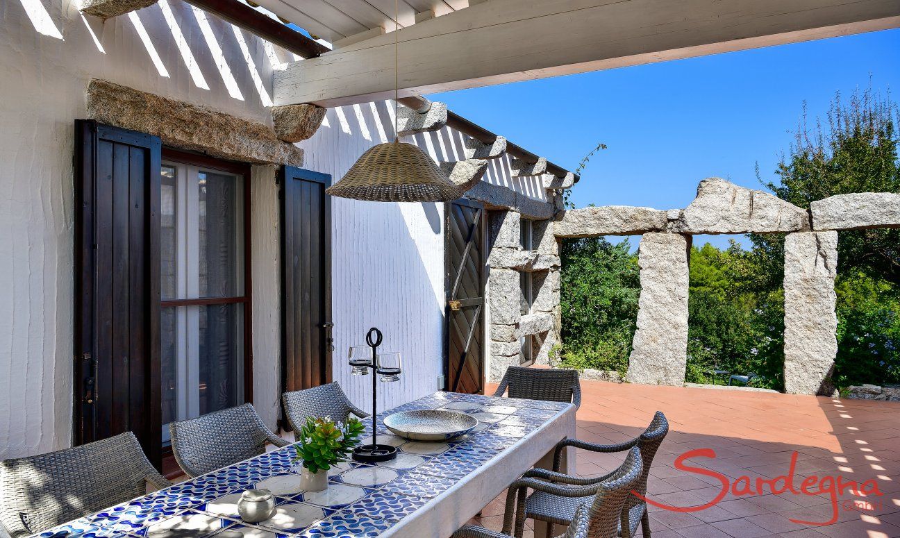 Diningtable on the shady terrace