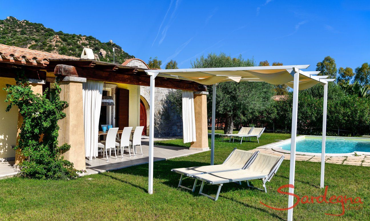Villa Campidano 21 | House view with pool and garden 2018 New Picture