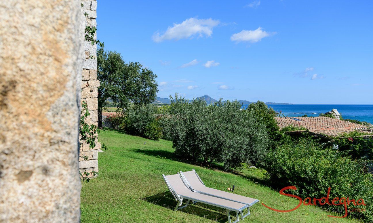 Groomed garden with sea view