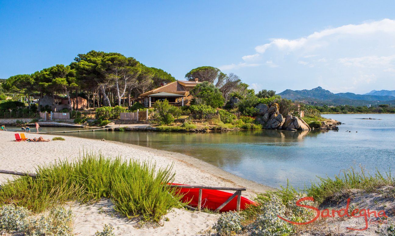 Beach in front of a holiday home